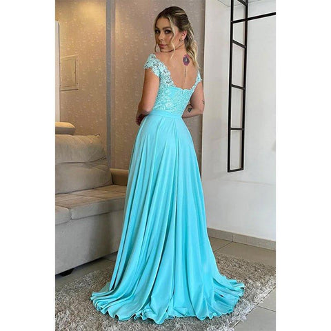 Vestido de encaje de talla grande con hombros descubiertos y corte en A para la madre del pájaro 