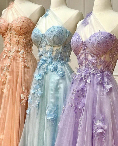 Robe de bal longue noire asymétrique à une épaule, coupe trapèze, ornée d'appliqués