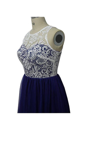 A-line Prom Dress lace bridesmaid long evening gowns  PG246