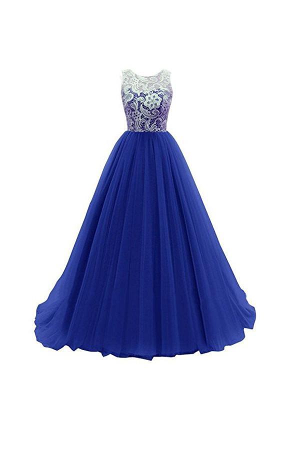 Vestido de graduación corte A, encaje, dama de honor, vestido largo de noche PG246
