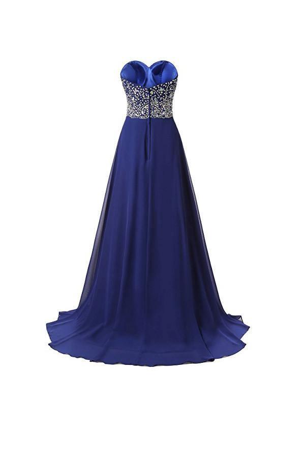 Vestidos de fiesta corte A, vestidos de noche de gasa con escote corazón PG264