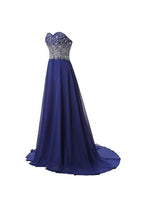 Vestidos de fiesta corte A, vestidos de noche de gasa con escote corazón PG264