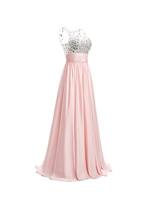 Vestidos de fiesta corte A, largos hasta el suelo, de gasa, vestidos de noche PG255