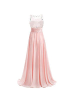Vestidos de fiesta corte A, largos hasta el suelo, de gasa, vestidos de noche PG255