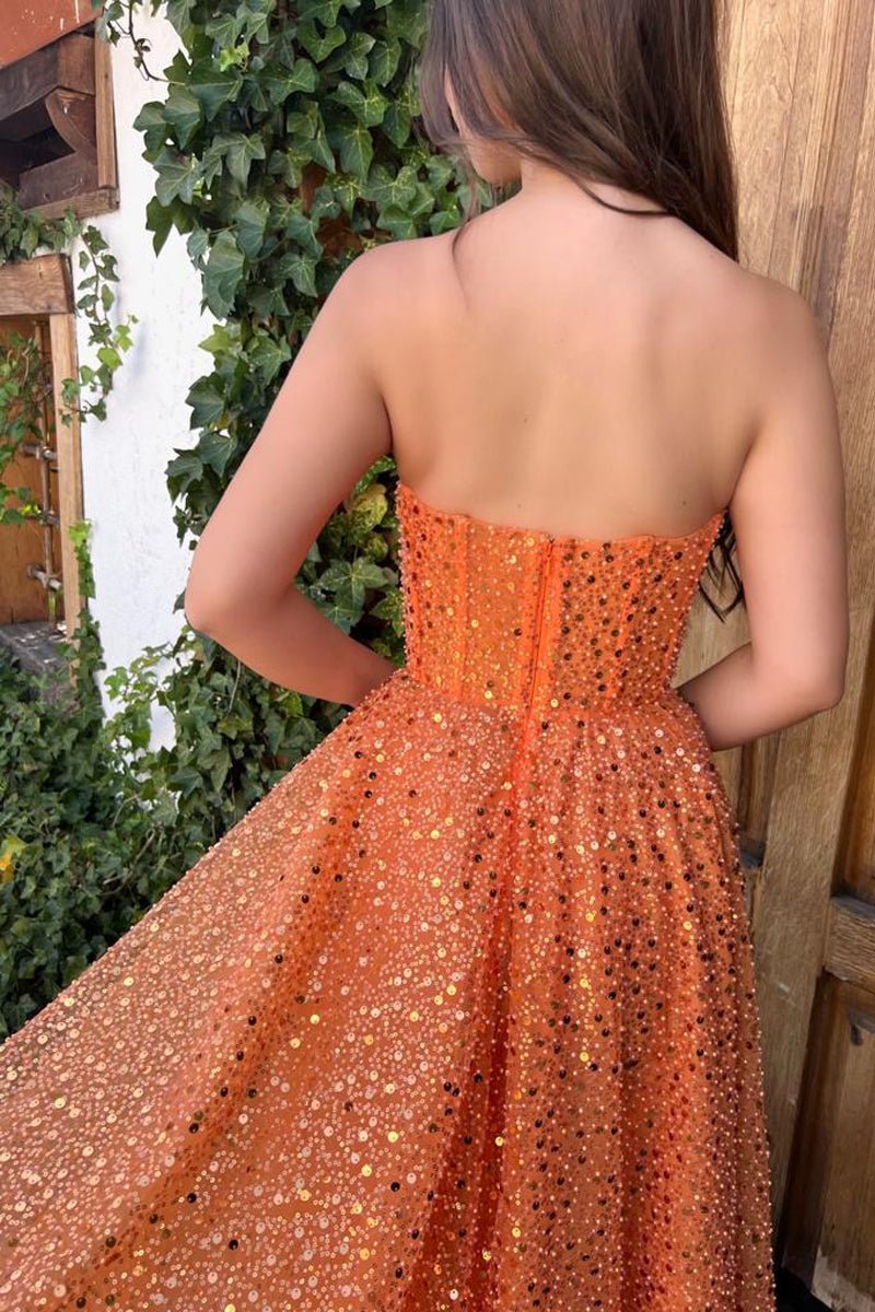 Vestidos de fiesta corte A, brillantes y relucientes, vestido de cóctel largo hasta el suelo sin mangas con escote corazón de encaje y lentejuelas