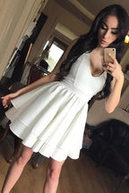 Vestido de fiesta de satén con tirantes finos y corte en A, estilo escalonado, PD069