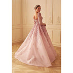 Vestido de fiesta de noche formal de tul, corte en A, escote cuadrado, mangas largas con cuentas y escote en A.
