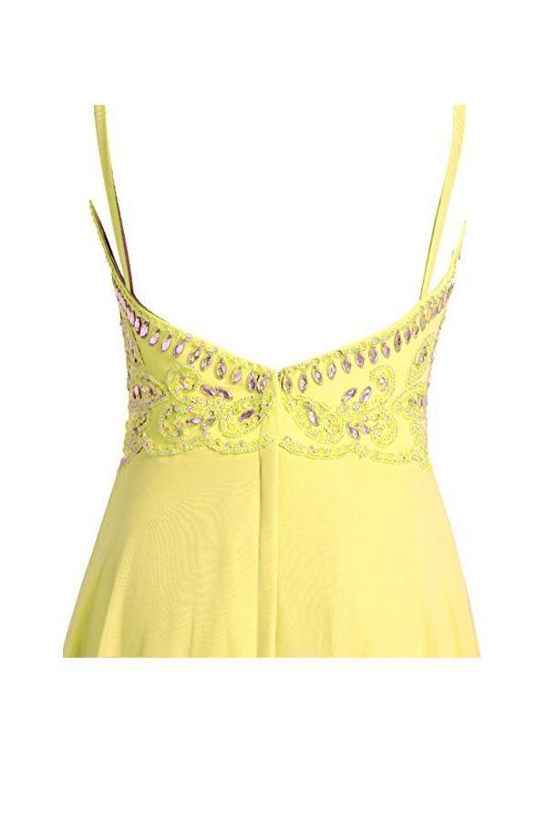 Vestidos largos de fiesta con tirantes y cuentas, corte en A, vestidos de noche PG272