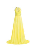Vestidos largos de fiesta con tirantes y cuentas, corte en A, vestidos de noche PG272