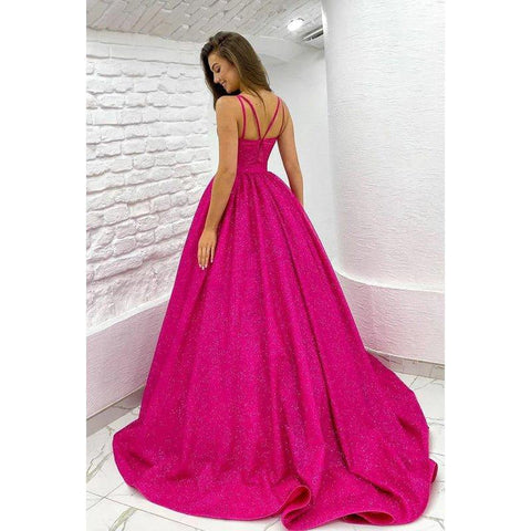 Vestido de fiesta sin mangas con tirantes, cinturón de lentejuelas y corte en A