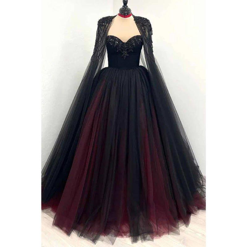 Vestidos largos de noche formales de corte línea con escote corazón y cuentas 