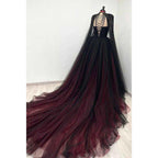 Vestidos largos de noche formales de corte línea con escote corazón y cuentas 
