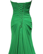 Vestidos de dama de honor de gasa con escote corazón y corte en A hasta el suelo BD021