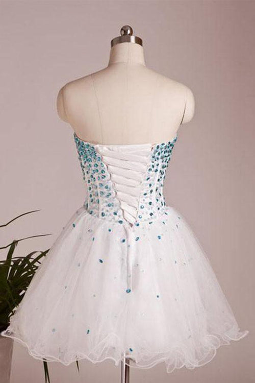 A Line Sweetheart Neck Short Prom Dresses Short Homecoming Dresses  PD157