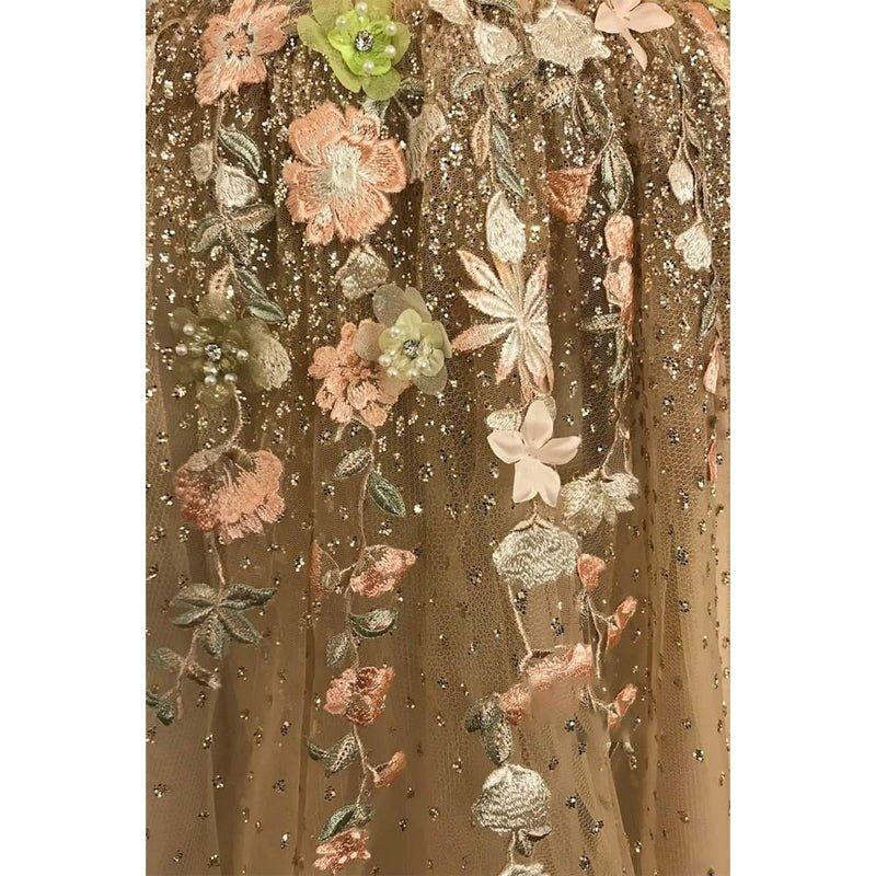 Vestido largo de fiesta de corte A con escote corazón, apliques de tul brillante, vestidos de noche formales 