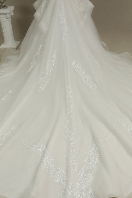 Vestido de novia corte A | Vestidos de novia con mangas