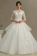 Vestido de novia corte A | Vestidos de novia con mangas
