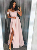 Vestidos de graduación de satén elástico tejido, elegantes, sin mangas, con hombros descubiertos, volantes y corte en A.