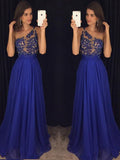 Vestidos de graduación de gasa con cuentas, corte en A, elegantes, sin mangas, de un solo hombro y hasta el suelo.