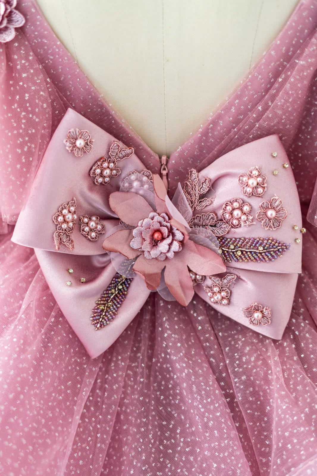 Vestido de princesa/vestido de tul hasta la rodilla para niña de las flores de cumpleaños 