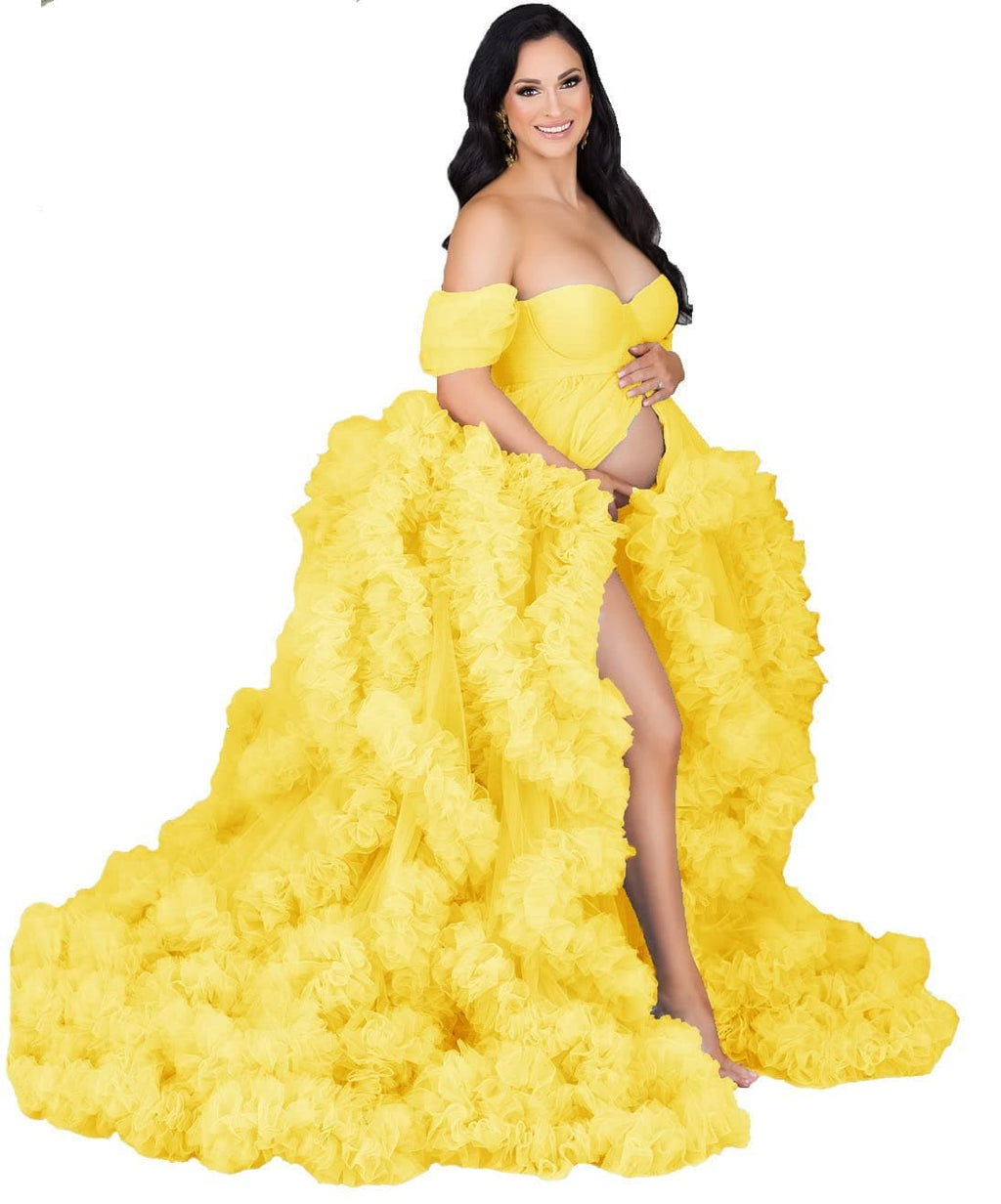 Vestido de maternidad esponjoso de tul