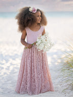 Vestido de niña de las flores, corte recto, tutú, espalda de encaje con estampado paisley, estilo A, para fiesta. 
