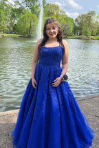 Princess Spaghetti Straps Prom Dress