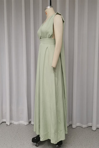 Robes de soirée sexy dos nu fendues à col en V 