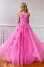 Princess Spaghetti Straps Prom Dress