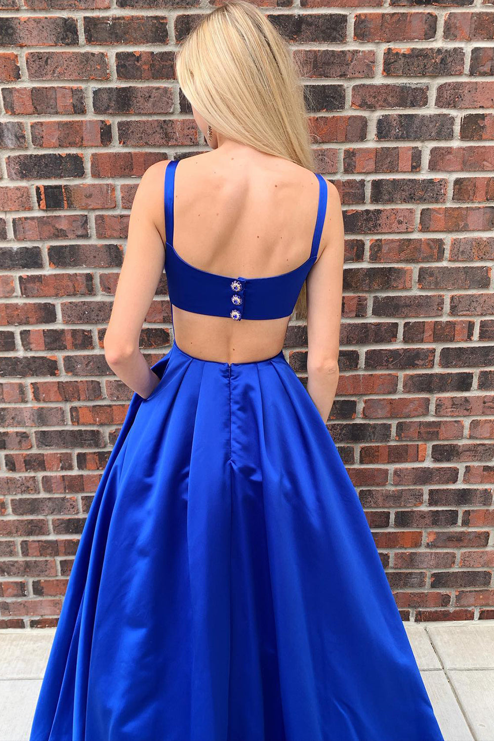 Spaghetti Straps Long Prom Dress