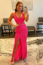 Robe de bal à sequins et bretelles croisées