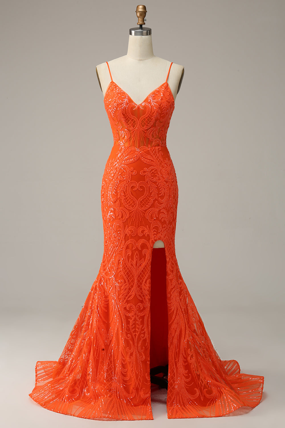 Spaghetti Straps Mermaid Prom Dress