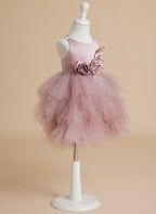 Vestido de princesa/vestido de tul hasta la rodilla para bebé niña 