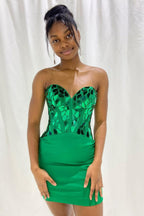 Trendy Sheath Sweetheart  Corset Homecoming Dress