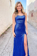 Robe de bal longue à paillettes