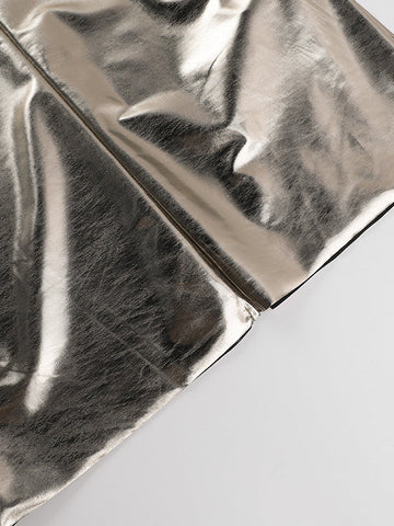 Vestidos largos de noche ajustados, sin mangas, asimétricos, plisados, brillantes, con abertura en la espalda y un solo hombro. 