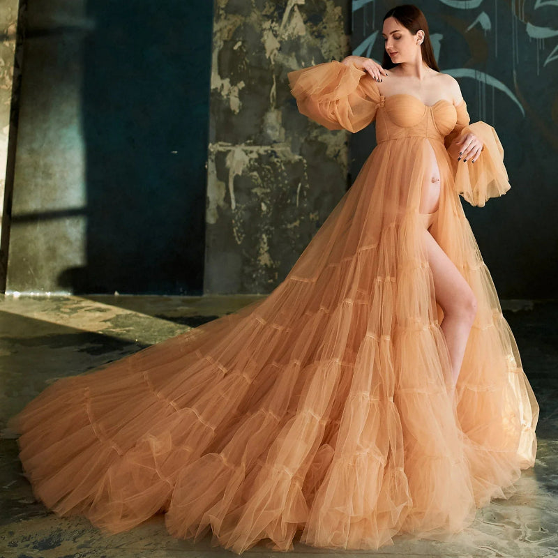 Captura tus momentos más preciados con este vestido para sesión de fotos de maternidad: ¡el ajuste perfecto para mujeres embarazadas! 
