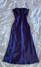 Magnifique robe de bal longue en satin violet, coupe trapèze, robe de soirée formelle Y7510