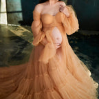 Captura tus momentos más preciados con este vestido para sesión de fotos de maternidad: ¡el ajuste perfecto para mujeres embarazadas! 