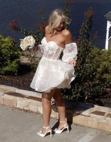 Robe de bal trapèze à décolleté cœur