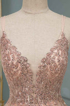 Robe de soirée longue à sequins, décolleté en V, longueur au sol. Magnifique robe de bal longue à sequins.