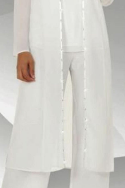 Impresionante conjunto de dos piezas para la madre de la novia, vestidos de dama de honor de gasa con escote redondo.