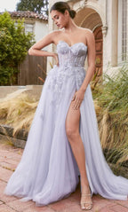 Robe de bal classique bustier ornée