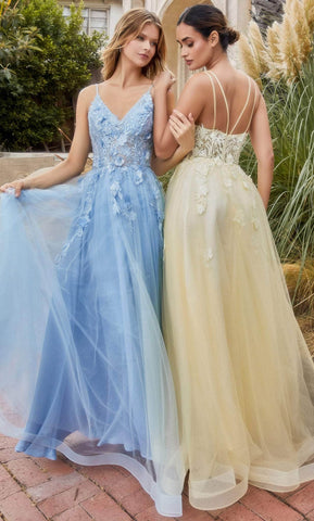 Vestido de graduación bordado con flores