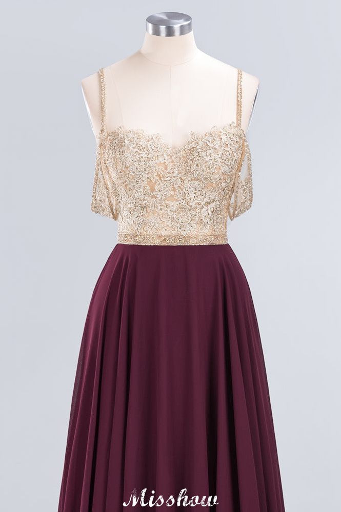 Vestidos de fiesta con apliques y tirantes finos | Vestidos de noche sin mangas de corte A