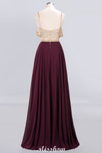 Vestidos de fiesta con apliques y tirantes finos | Vestidos de noche sin mangas de corte A