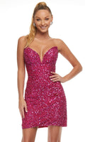 Vestido de cóctel ajustado con escote en V