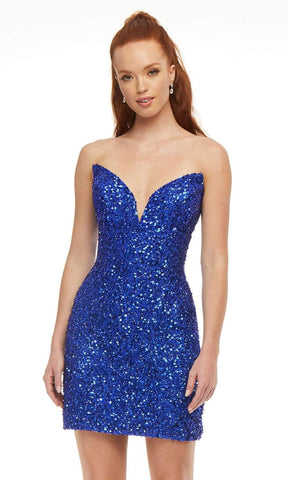 V-Neck Sheath Cocktail Dress