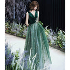 Robe de soirée verte sexy pour femme, style automne-hiver