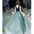 Robe de soirée verte sexy pour femme, style automne-hiver
